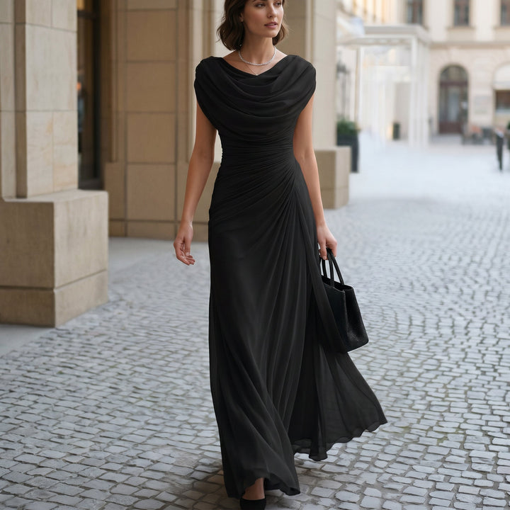 Mirellea | Elegant Draped Maxi Dress