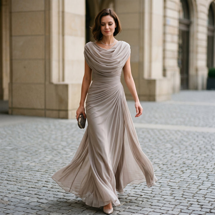 Mirellea | Elegant Draped Maxi Dress