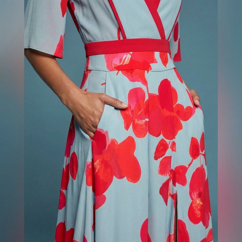 Gráinne | Floral Wrap Maxi Dress with Pockets