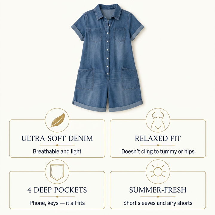 Capri | Soft Denim Playsuit