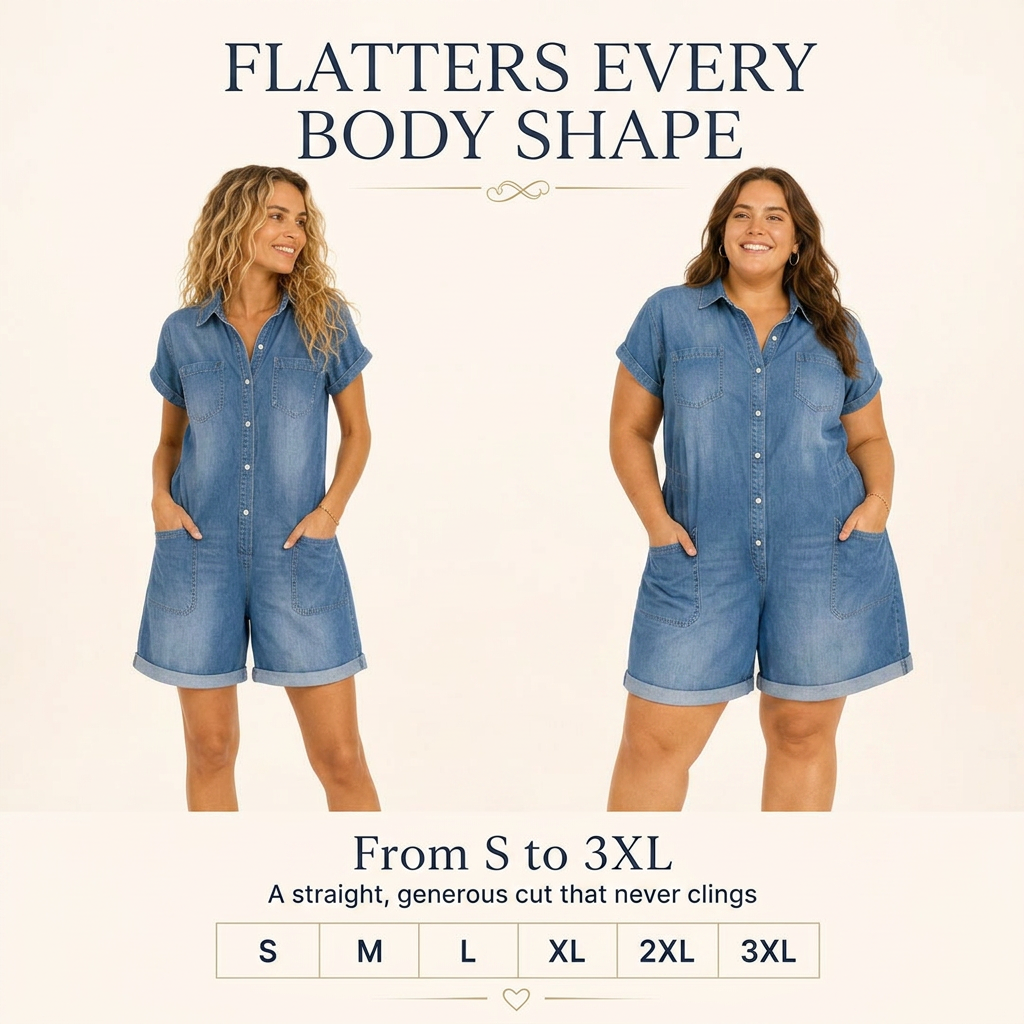 Capri | Soft Denim Playsuit