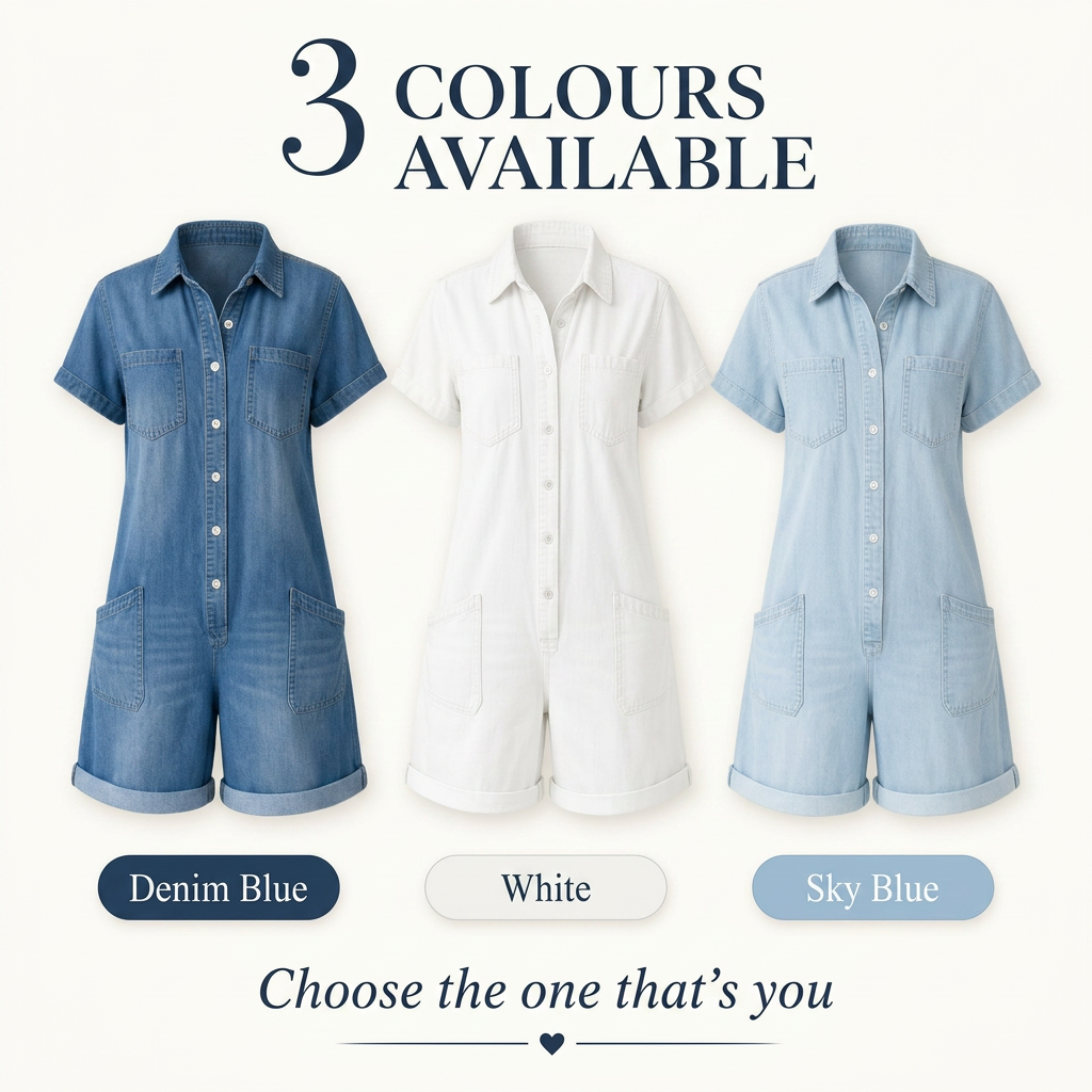 Capri | Soft Denim Playsuit