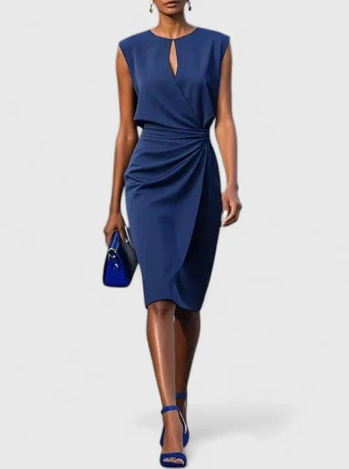 Lisandrah | Draped Wrap-Waist Dress