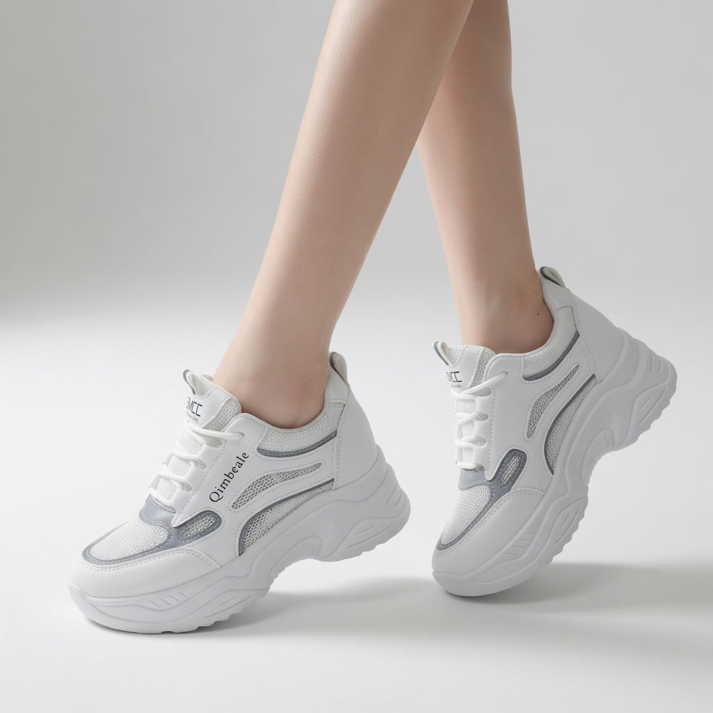 Blanchette™ — White Chunky Sneaker, Feminine Urban Style