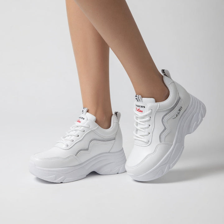 Blanchette™ — White Chunky Sneaker, Feminine Urban Style