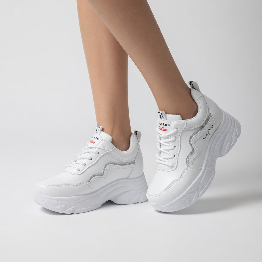 Blanchette™ — White Chunky Sneaker, Feminine Urban Style