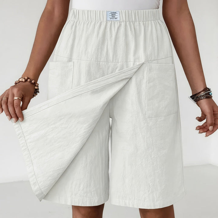 Saoirse — Wrap-Front Linen Short