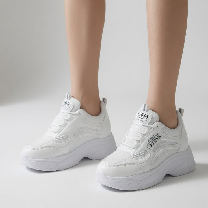 Blanchette™ — White Chunky Sneaker, Feminine Urban Style