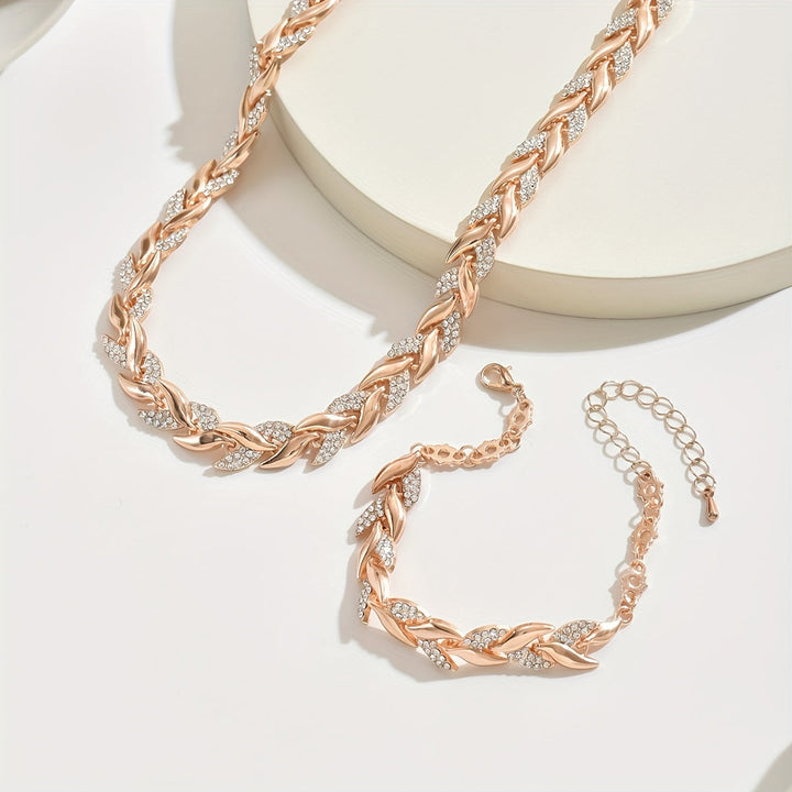 Niamh — Crystal Necklace & Bracelet Set