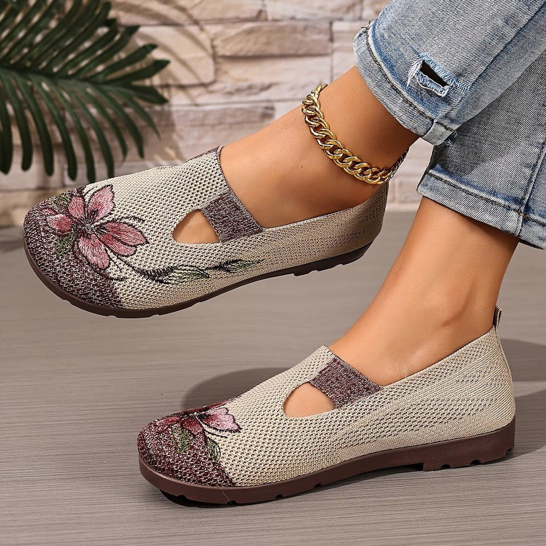 Rosalie™ — Elegant Ergonomic Ballet Flats with Floral Pattern