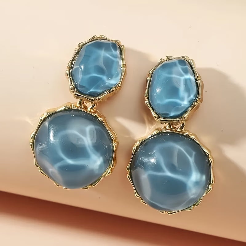 Sláine — Sky Stone Double Drop Earrings