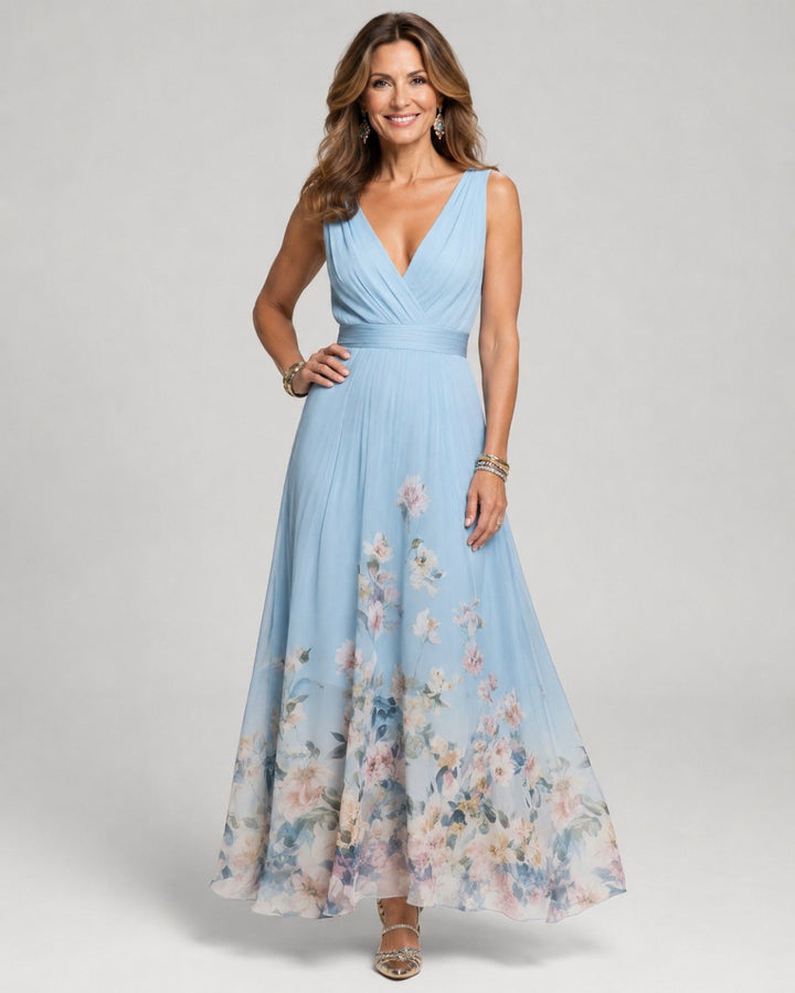 Mica | Floral A-Line Maxi Dress
