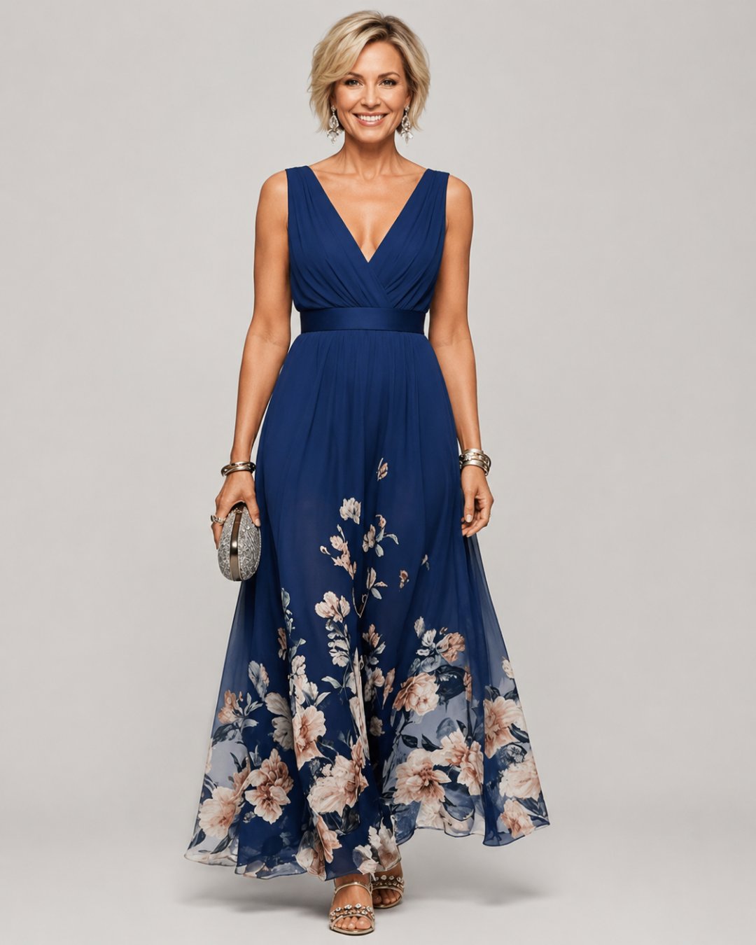 Mica | Floral A-Line Maxi Dress
