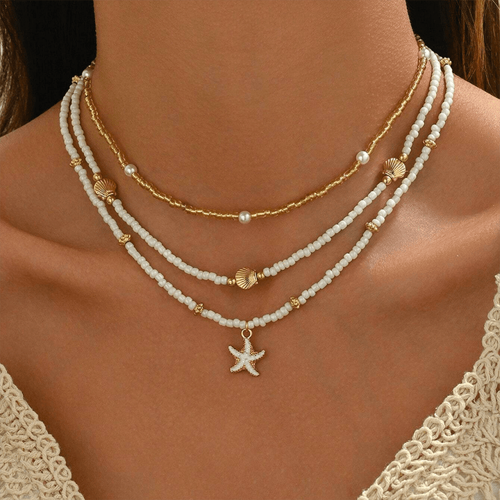 Aoife — Coastal Layered Pearl Necklace