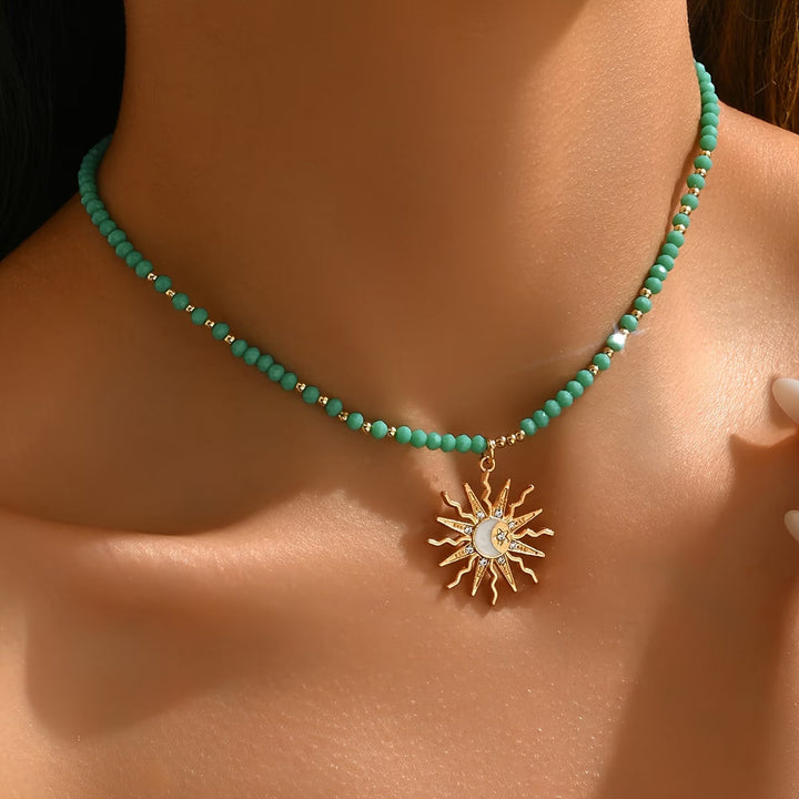 Étaín — Turquoise Sunburst Choker