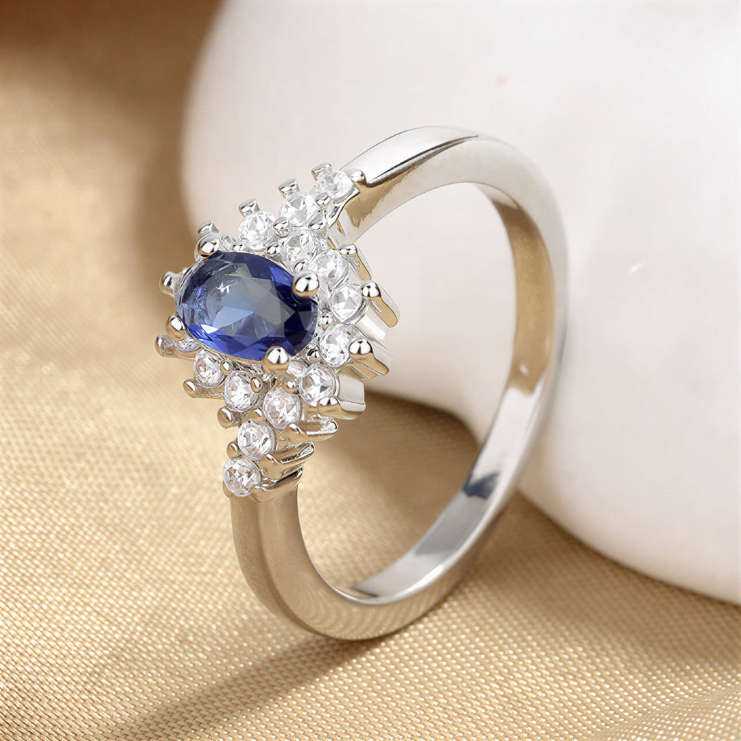 Niamh — Blue Blossom Crystal Ring
