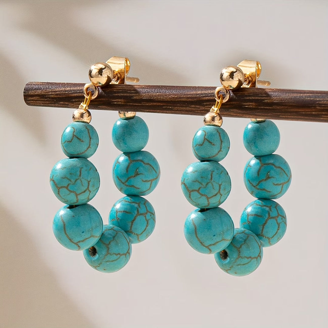 Éabha — Turquoise Disc Hoop Earrings