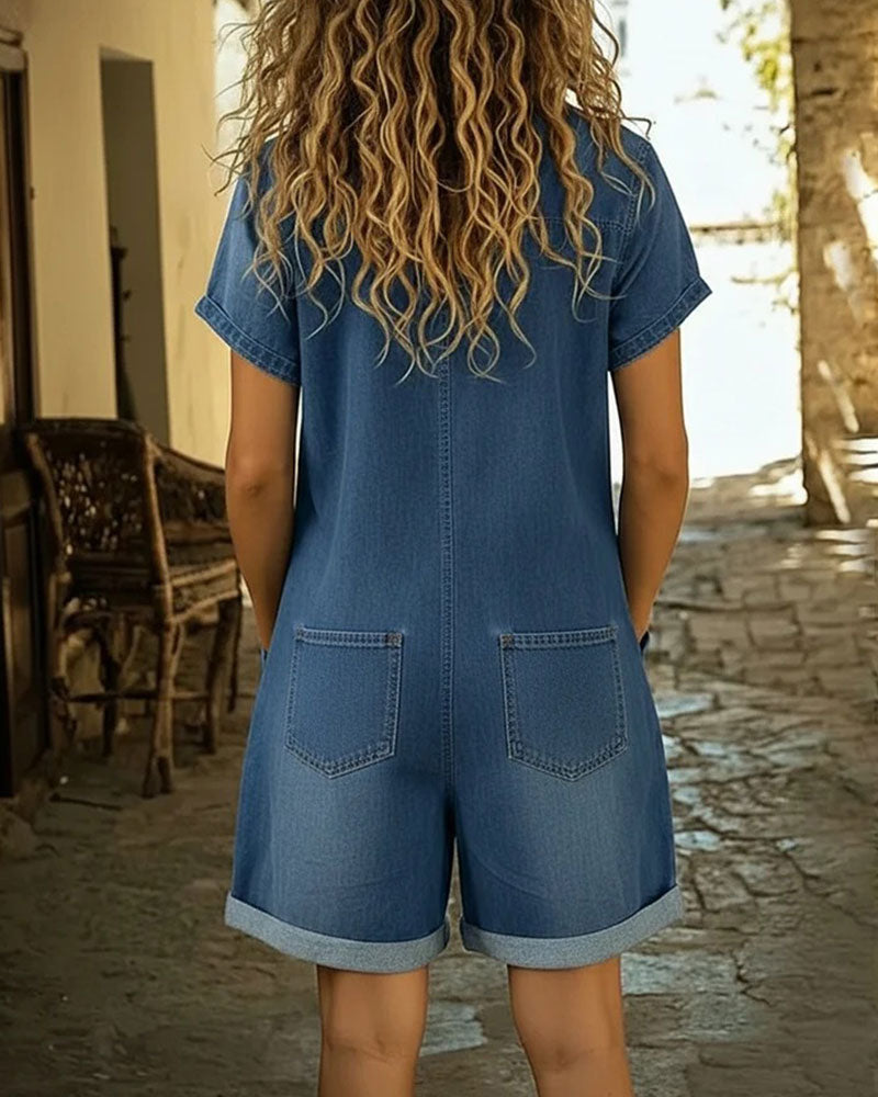 Capri | Soft Denim Playsuit
