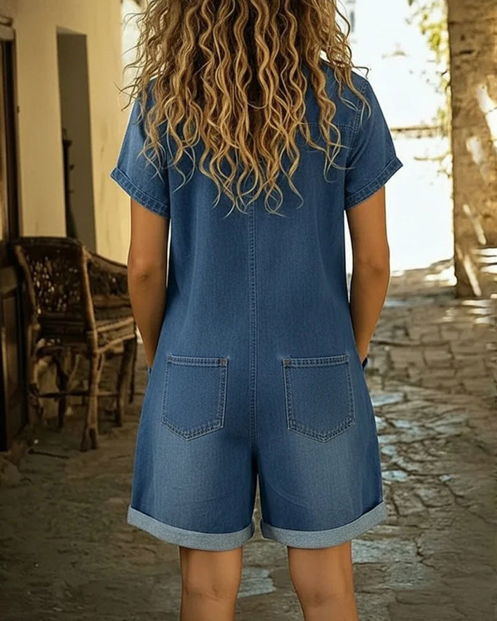 Capri | Soft Denim Playsuit