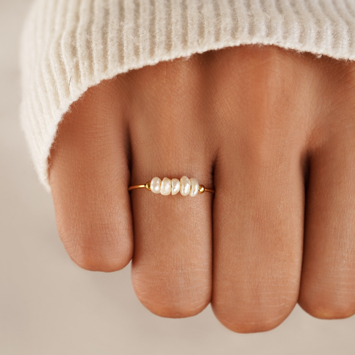 Ciara — Delicate Pearl Solitaire Ring