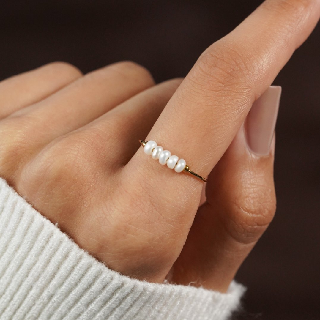 Ciara — Delicate Pearl Solitaire Ring