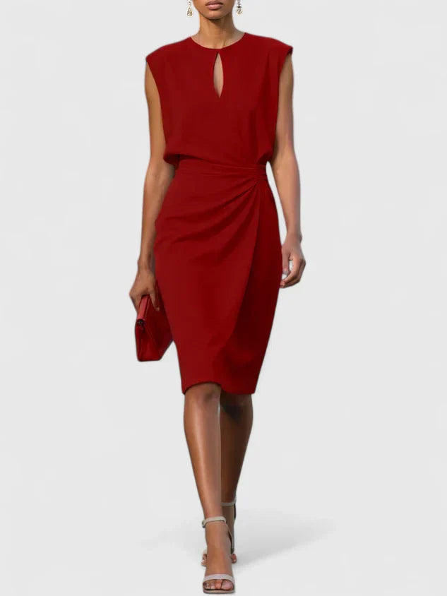 Lisandrah | Draped Wrap-Waist Dress