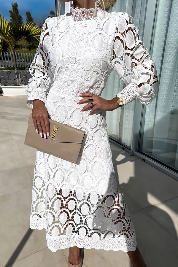 Chiara | Elegant Lace Midi Dress