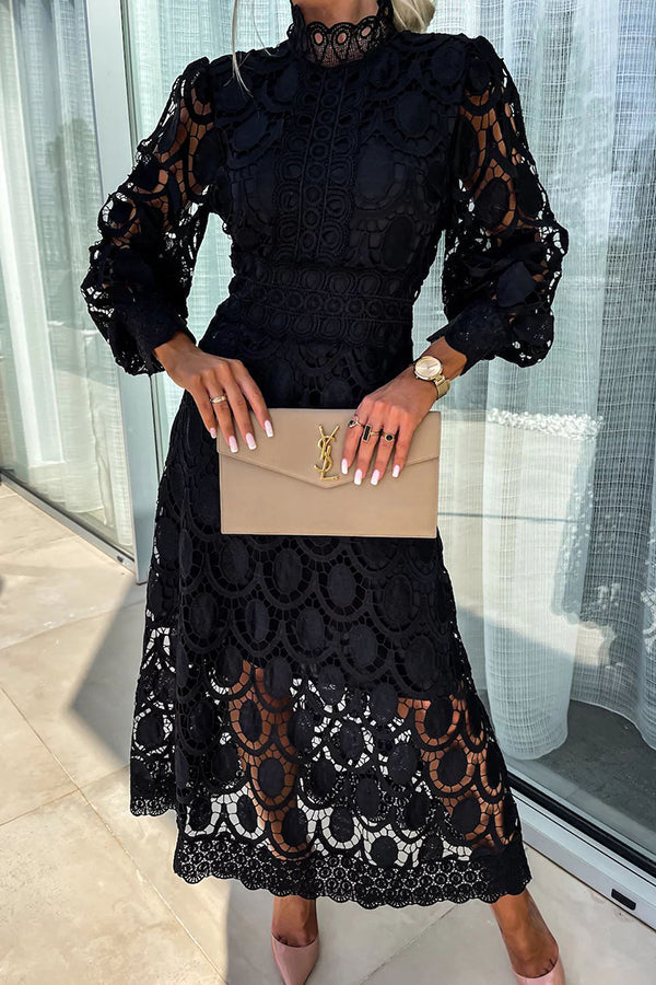 Chiara | Elegant Lace Midi Dress