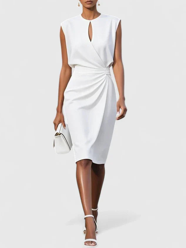 Lisandrah | Draped Wrap-Waist Dress