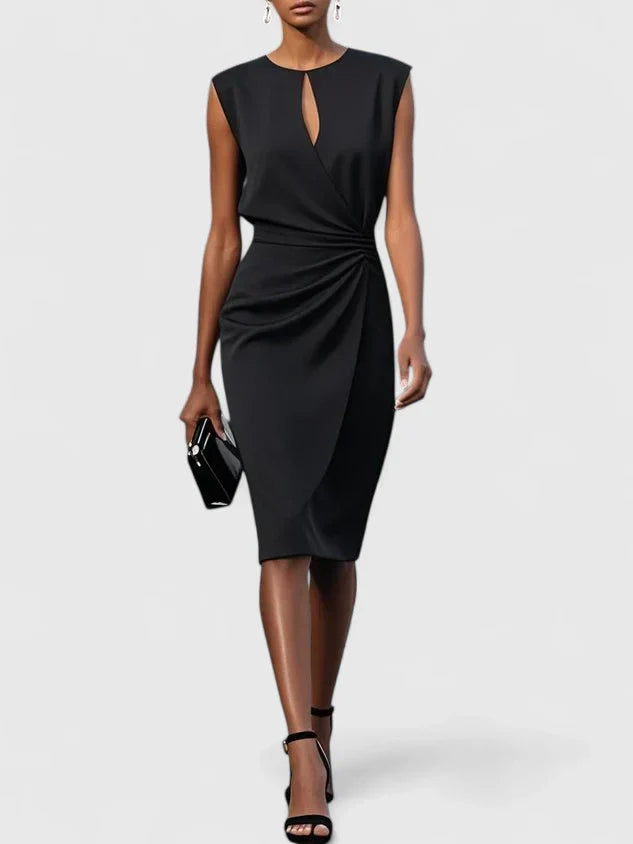 Lisandrah | Draped Wrap-Waist Dress