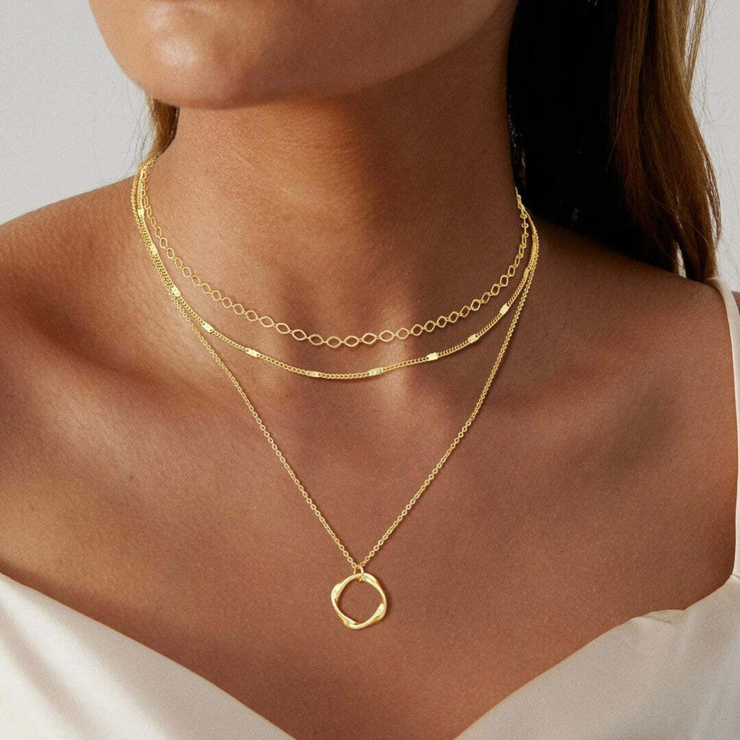 Nora — Classic Layered Gold Pendant Necklace