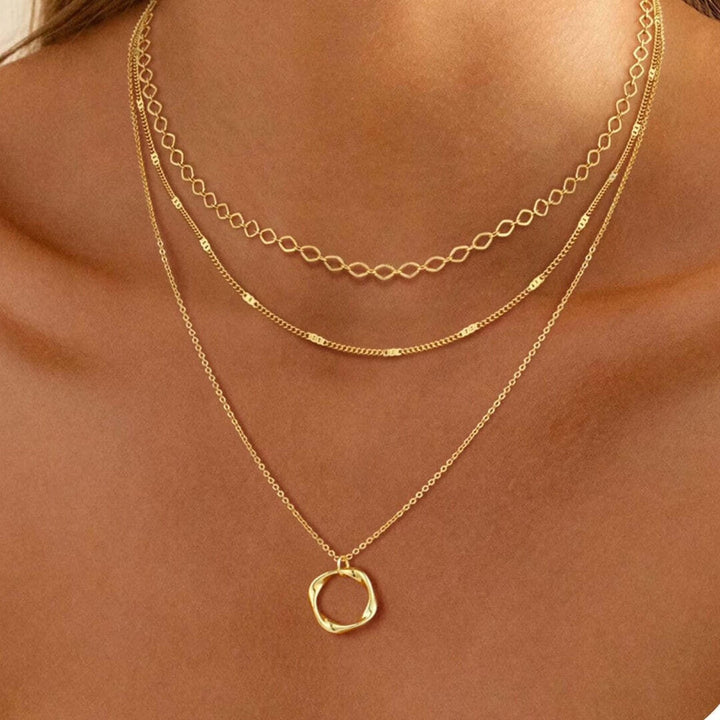Nora — Classic Layered Gold Pendant Necklace