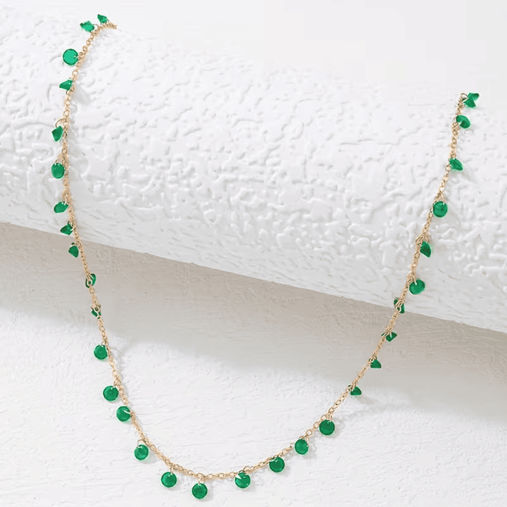 Fiadh — Handmade Emerald Drop Necklace