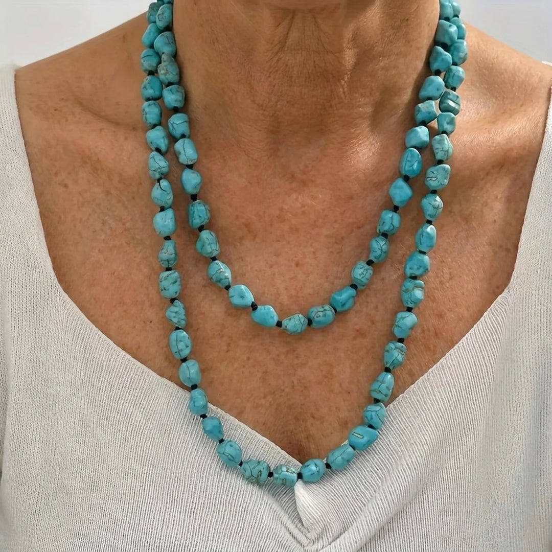 Mairin — Double Strand Turquoise Necklace
