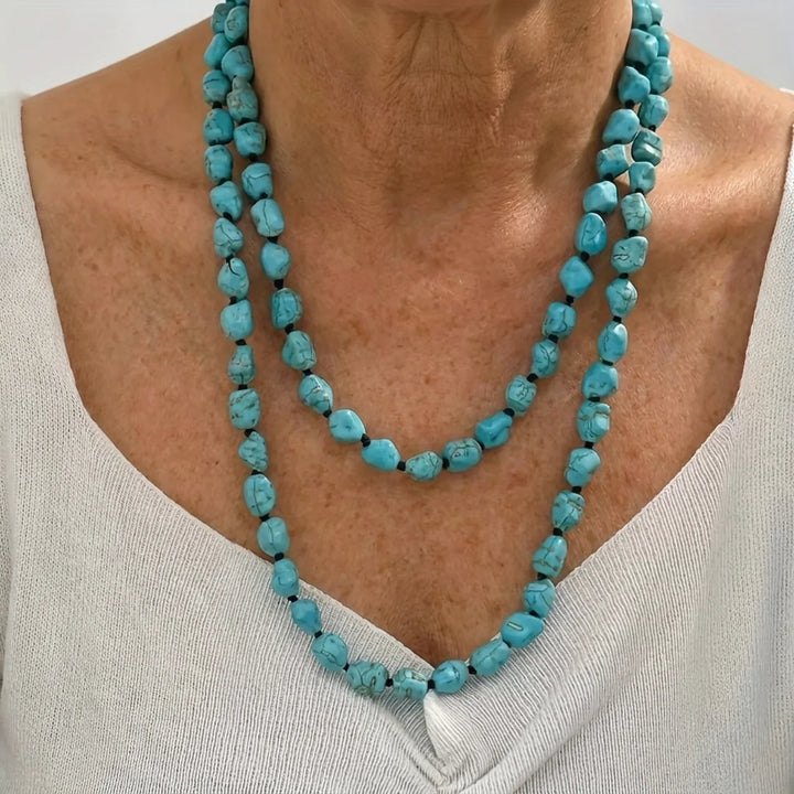 Mairin — Double Strand Turquoise Necklace