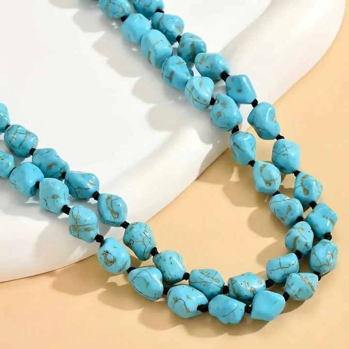 Mairin — Double Strand Turquoise Necklace