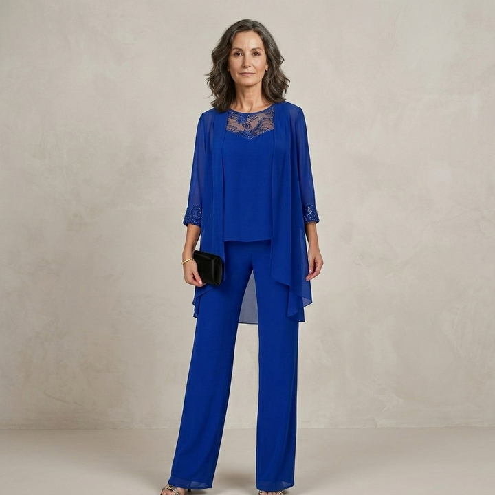 Iva Elegant Three-Piece Set — blue