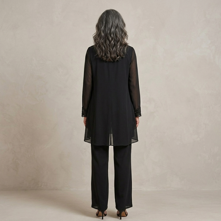 Iva Elegant Three-Piece Set — black back