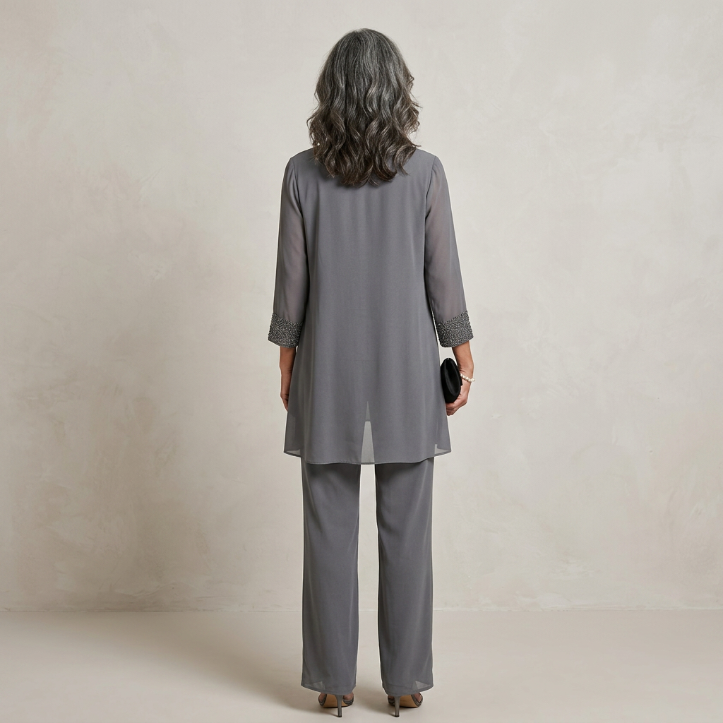 Iva Elegant Three-Piece Set — gray back