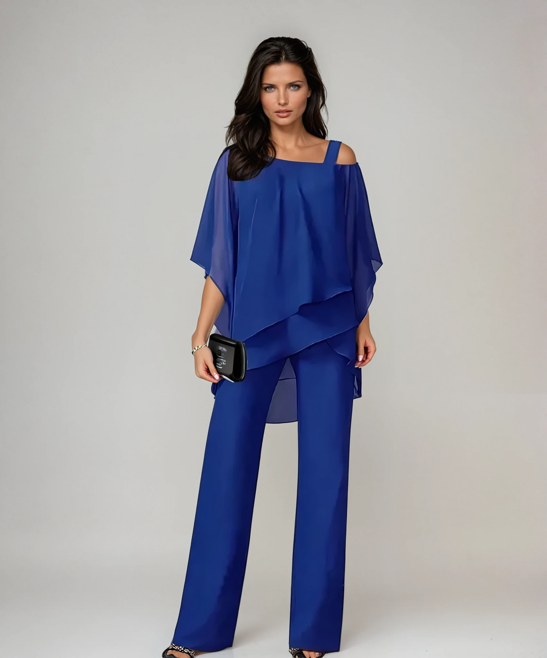 Eleanor | Asymmetric Poncho Two-Piece Set