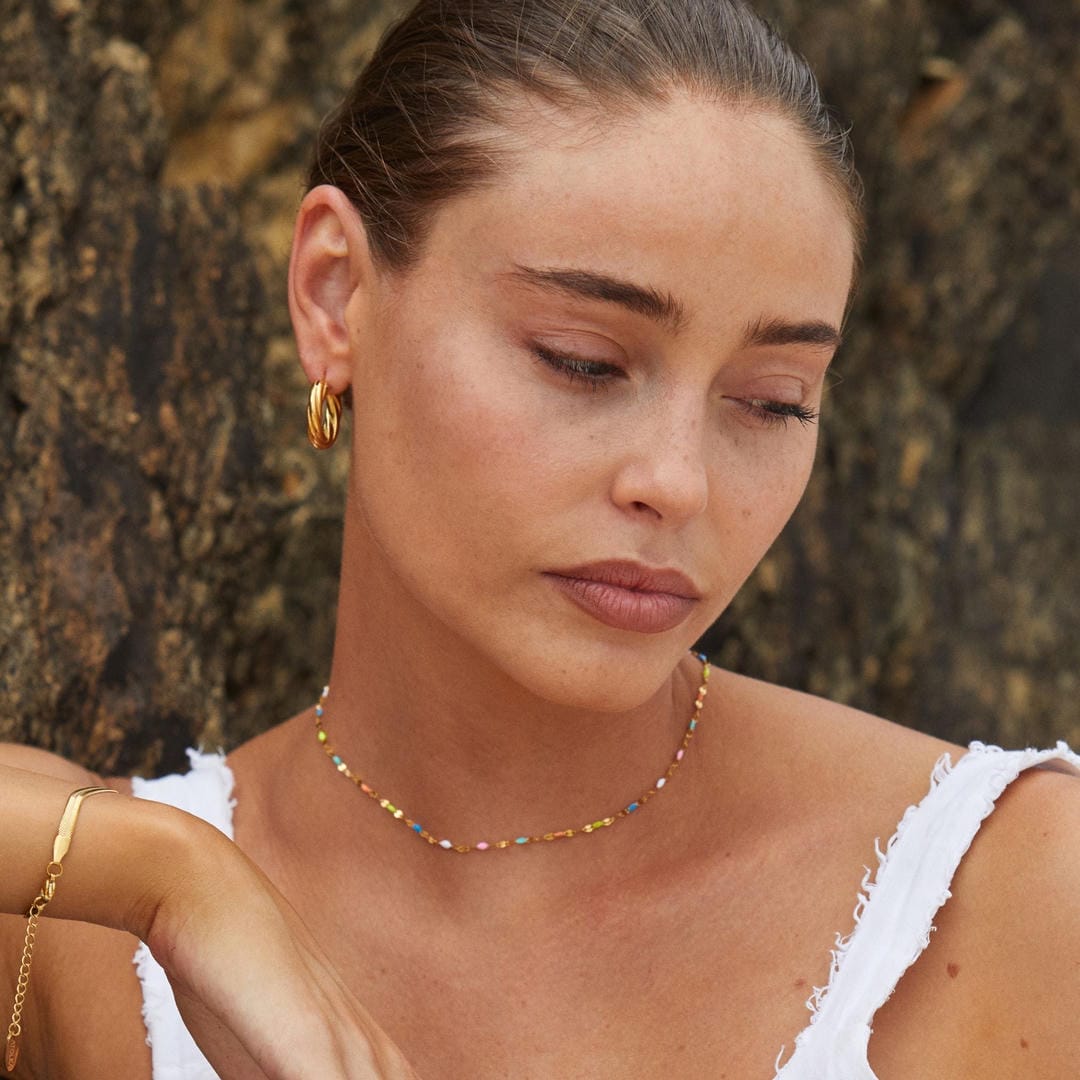 Aoife — Delicate Coloured Choker Necklace