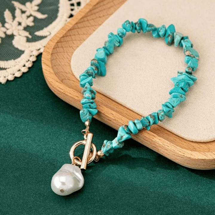 Sinéad — Turquoise & Baroque Pearl Jewellery Set