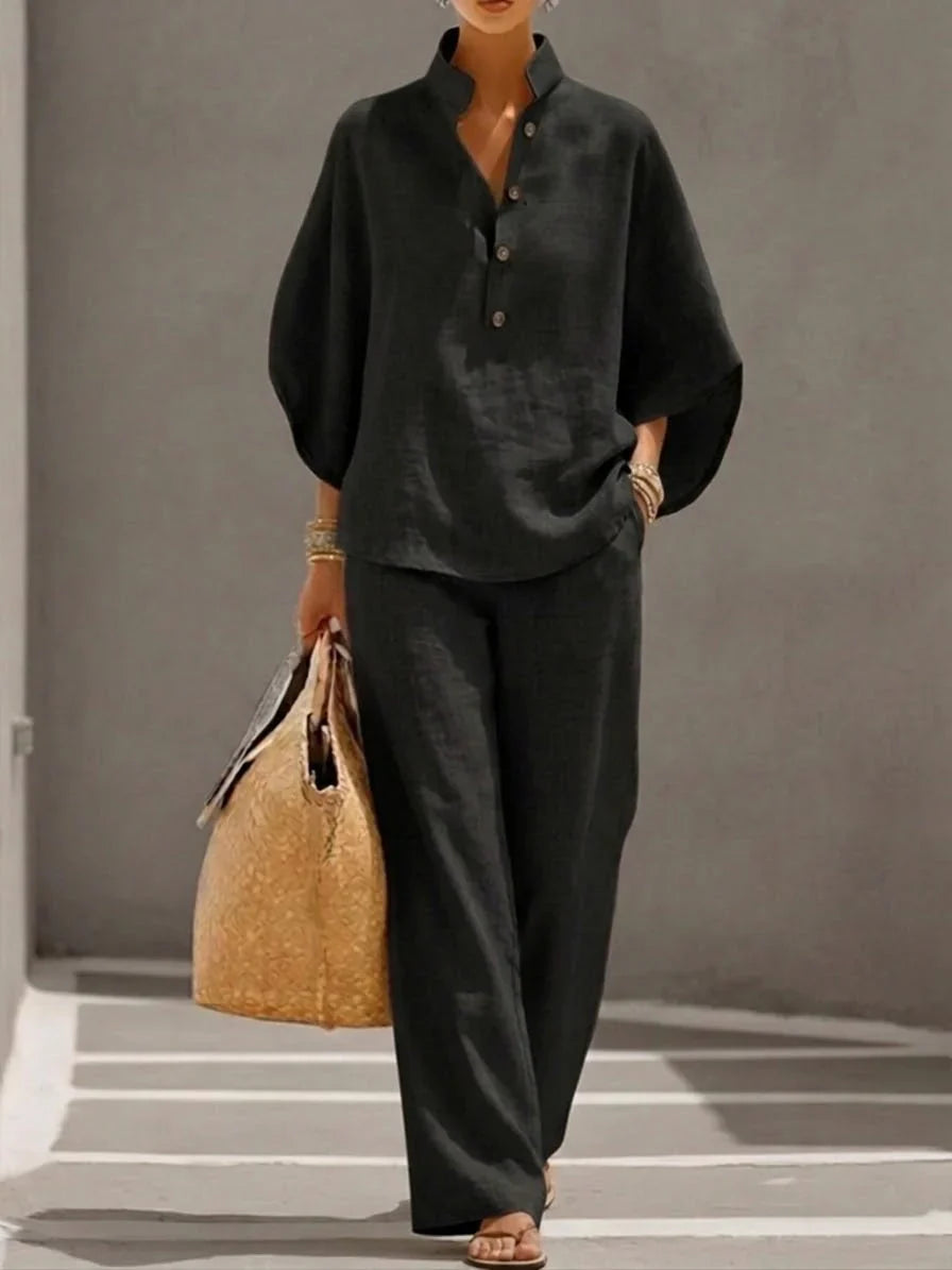 Saoirse — The Linen Batwing Set
