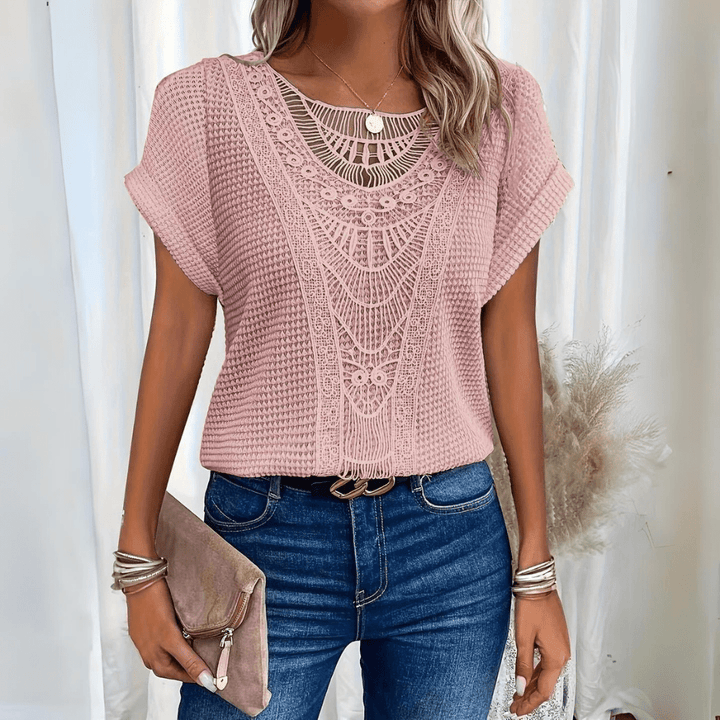 Sophie — Elegant Lace Knit Top