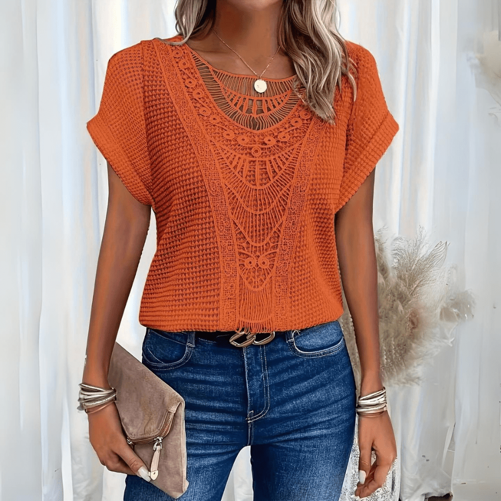 Sophie — Elegant Lace Knit Top