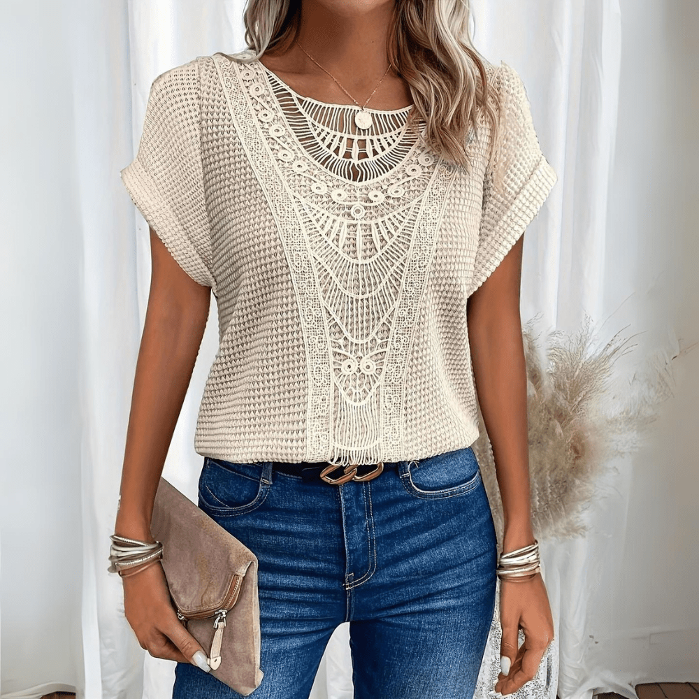 Sophie — Elegant Lace Knit Top