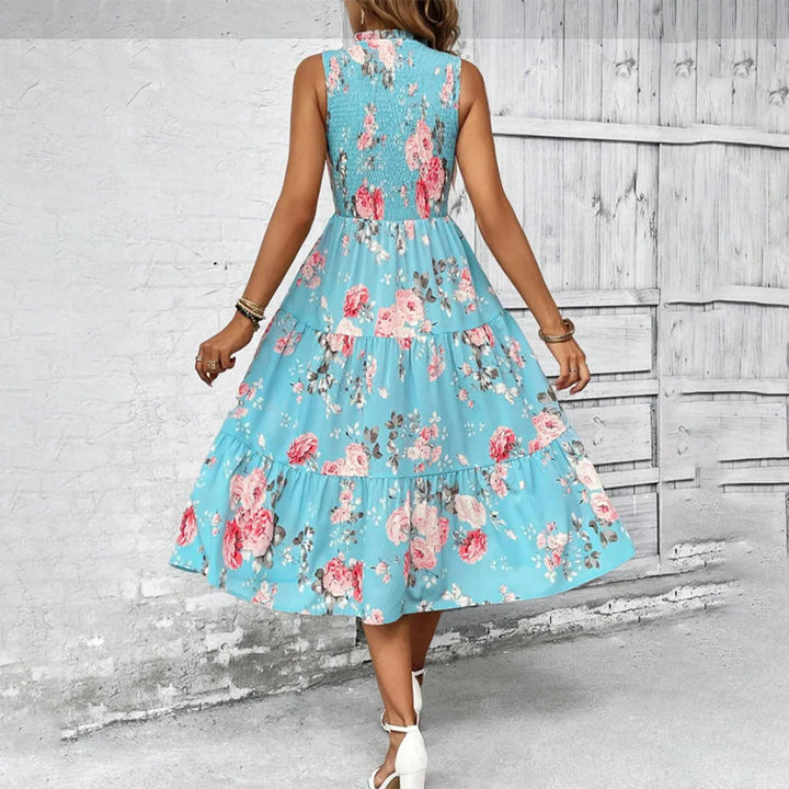 Rosalind — Smocked Floral Tiered Midi Dress