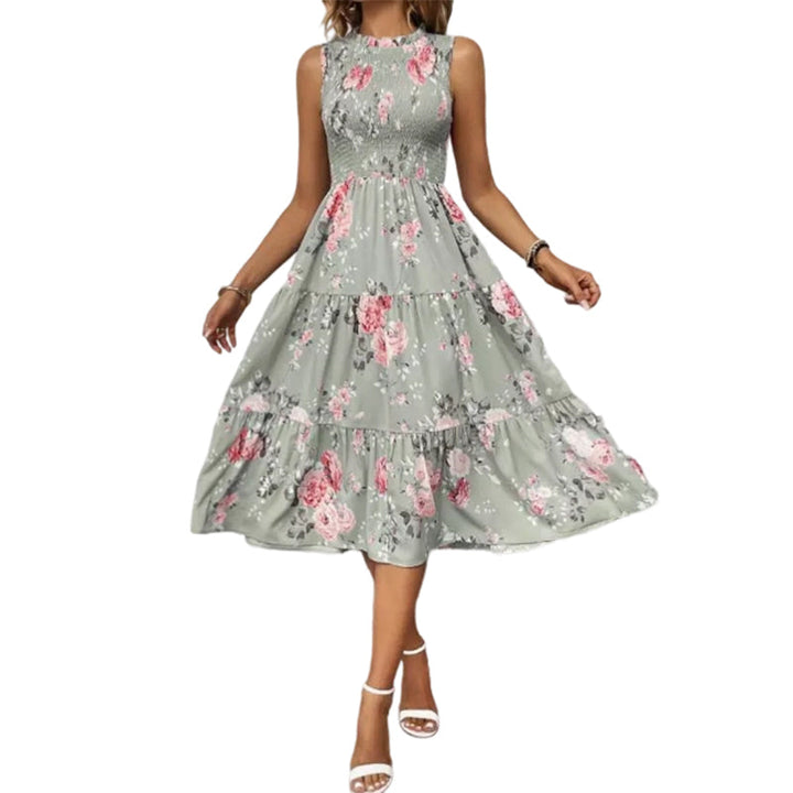 Rosalind — Smocked Floral Tiered Midi Dress