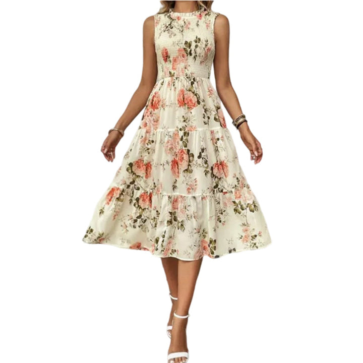Rosalind — Smocked Floral Tiered Midi Dress