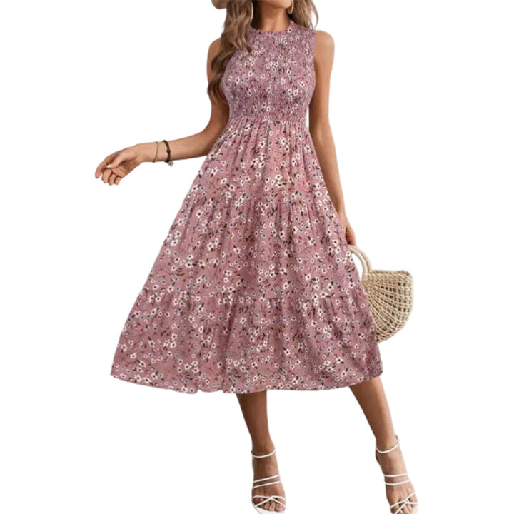 Rosalind — Smocked Floral Tiered Midi Dress